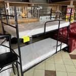 Stapelbed, zwart metaal